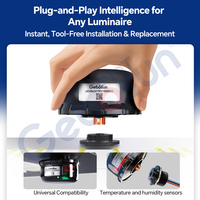 Contrôleur de variateur d'intensité GEBOSUN Zhaga IoT, solution solaire 4G/LTE, contrôle sans fil par application pour éclairage public intelligent avec détection de mouvement