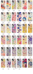 Funda para iPhone 16 Pro Max con Diseño de Flor Estilo Pintura al Óleo con Puntos de Luz Azul y Diamantes, Cubierta Trasera con Lente de Purpurina para Celular, Compatible con 15 14 13 12 Pro 11 - Product Image 3