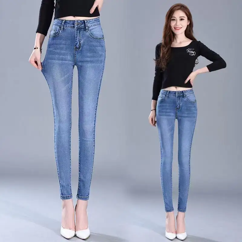 Benutzer definierte Marke Jeans Frauen Stretchy Frauen Skin Tight Jeans