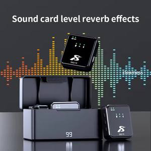 Sistema de Micrófono Inalámbrico SX63, Micrófono de Solapa, Micrófono Inalámbrico para Celulares Profesional para Vlogging y Streaming - Product Image 6