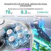 Manette de jeu multiplateforme éco-responsable AOLION ForSwitch2 avec éclairage, double vibration, joystick 2.4G et programmation de macros