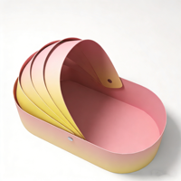 Boîte cadeau en papier cartonné de haute qualité, forme berceau pour bébé, design nouveau, pour anniversaire de bébé