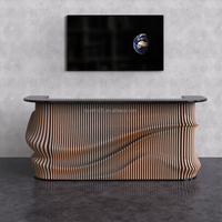 Bureau de réception en bois massif au design moderne personnalisé, table d'ordinateur, tables pour clients de salon, pour usage professionnel