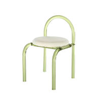 Maquillage acrylique chaise minimaliste salle à manger chaise coiffeuse tabouret nordique cristal moderne luxe meubles de maison 1 pièce 46*46*75cm