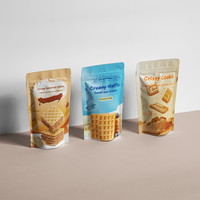 Pochette debout en papier kraft personnalisé sacs refermables de qualité alimentaire avec fermeture éclair recyclable pour les animaux de compagnie et les aliments en conserve