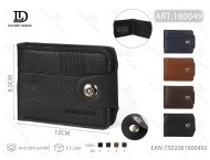 Portafoglio da uomo in vera pelle con singolo bottone, 8,5 cm, stile minimalista - Product Image 3