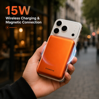 Batería Externa Magnética Inalámbrica de 10000mAh, Carga Rápida PD de 30W, Ultra Delgada, Carcasa de Aluminio