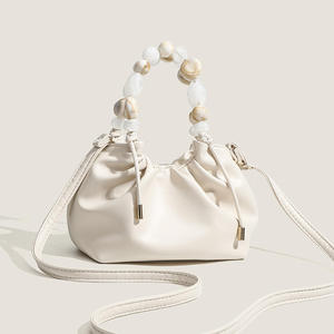 Nouveau sac à main en PU perlé, sac à main rétro en cuir souple, sac bandoulière grande capacité - Product Image 5