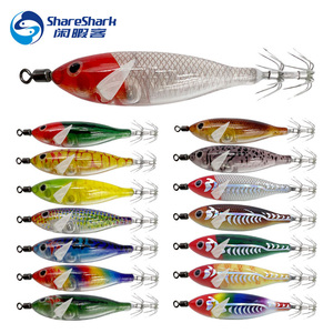 Esche <span class=keywords><strong>artificiali</strong></span> per <span class=keywords><strong>pesca</strong></span> in <span class=keywords><strong>mare</strong></span> esche per calamari di polpo luminoso bagliore nel legno scuro ami per esche di gamberetti - Product Image 1