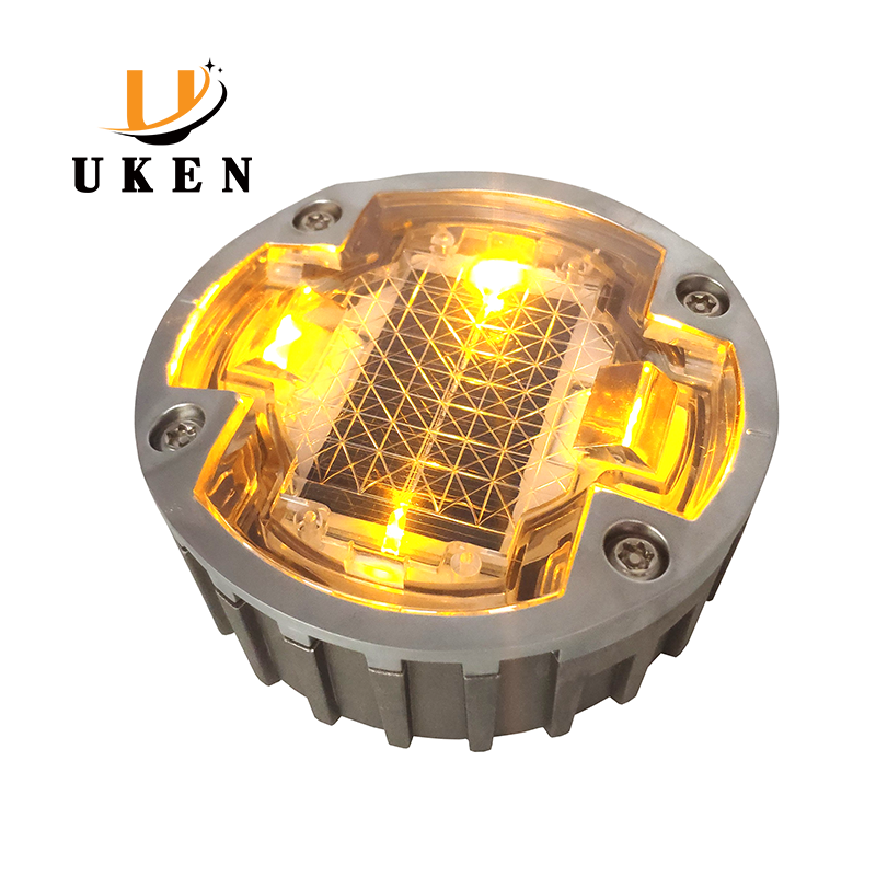 G105 Солнечный алюминиевый дорожный габаритный фонарь, корейский Ip68 Круглый встроенный СВЕТОДИОДНЫЙ дорожный фонарь на солнечной батарее, шип кошачий глаз