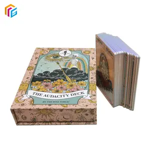 مصنع دروبشيبينغ بطاقات تاروت ورقية مطبوعة مخصصة ورق التأكيد مخصص ذهب رقائق البطاقات التاروت