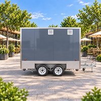 Nouvelle remorque alimentaire carrée très demandée pour la vente de café, hamburgers, frites, glaces, barbecue – Bus de restauration mobile conforme CE et DOT