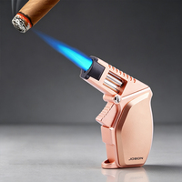JOBON ZB983 Allume-cigare moderne gonflable à jet coupe-vent avec pistolet pulvérisateur de carburant au butane pour le soudage des cigares Cuisine Cuisson