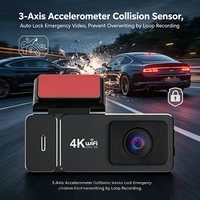 VIEVGUARB VS1138 Grabadora de Video para Coche, Cámara de Salpicadero con Monitor de Estacionamiento, Grabación en Bucle, Visión Nocturna, Sensor G, Control por App, 4K 1080P, Doble Lente
