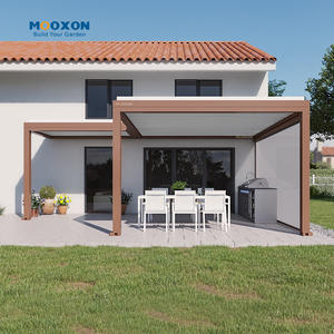 Pérgola Moderna para Jardín o Balcón con Techo de Láminas Motorizadas Impermeables, Cocina al Aire Libre - Product Image 1