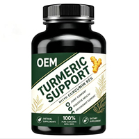 Capsules de Curcuma et Curcumine OEM/ODM 500mg – Complément Antioxydant pour la Santé Articulaire des Adultes – 2 Capsules par Portion – Marque Privée
