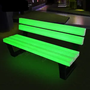 Silla de Banco LED para exteriores/silla moderna colorida para jardín