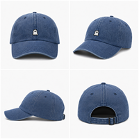 Casquette de baseball en jean souple, directement de l'usine, avec patch tissé fantôme, hydrofuge, pour la vente B2B aux vendeurs de streetwear, avec logo personnalisé