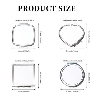 Double-sided Shaped Foldable <b>Travel</b> Cosmetic Small Logo <b>Mirror</b> Makeup Cute Gift Customizable PU Leather Pocket Compact <b>Mirrors</b> - Product Image 3