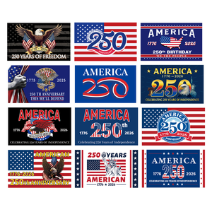 <span class=keywords><strong>Bandiera</strong></span> <span class=keywords><strong>Americana</strong></span> 250° Anniversario 3x5 Piedi Bifacciale 1776-2026 USA 250 Anni di Libertà con Design Aquila Patriottica - Product Image 6