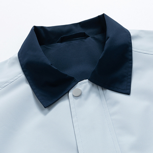 Veste pour homme 100% polyester, 485 GSM, fermeture éclair, couleur assortie, impression personnalisée, épaules tombantes, respirante, style décontracté chic, patte de boutonnage. - Product Image 2