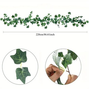 Guirlande de lierre artificiel Miaomiao, 1,8 mètre, feuilles vertes, pour décoration de maison et de mariage - Product Image 3
