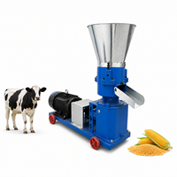 Équipement agricole compact, pelletiseur d'aliments pour bétail avec moteur de 4 kW pour le traitement des aliments pour bovins, ovins et caprins, production de 65 kg
