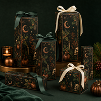 Scatola di Imballaggio in Carta Stampata con Logo Personalizzato a Tema Zucca di Halloween per Cosmetici, Profumi e Regali Festivi