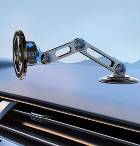 Support de téléphone en alliage d'aluminium rotatif Portable 360 support de tableau de bord à aimant fort Flexible pour stabilisateur de tableau de bord de voiture - Product Image 2