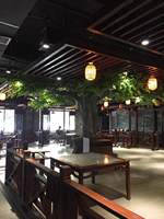 Grand arbre ficus artificiel d'intérieur pour la décoration d'hôtels et de restaurants, simulation luxuriante unique d'arbre banian, plante d'intérieur