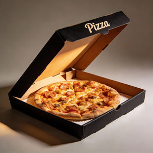 Caja de cartón de <span class=keywords><strong>pizza</strong></span> europea de papel Kraft de gama alta personalizada de 12 pulgadas, caja para llevar a buen precio, laminación mate, embalaje de <span class=keywords><strong>pizza</strong></span> europea - Product Image 1