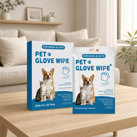 Guante de Limpieza para Mascotas, Portátil, Desechable, Sin Enjuague, Desodorizante, para Baño y Aseo de Perros y Gatos, Venta al Por Mayor