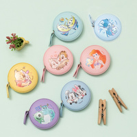 Cinta Métrica Retráctil de Plástico con Diseño de Dibujos Animados en Color Macaron, 5.5cm*5.5cm*1.5cm, Herramienta de Medición para Coser