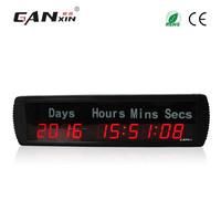 Jam Dinding Digital LED 1.8'' 10 Digit dengan Remote Control, Penghitung Waktu Mundur Jam Menit Detik, Timer Acara Hitung Mundur 9999 Hari