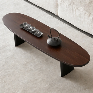 <span class=keywords><strong>Tavolino</strong></span> da Caffè in Legno Massello <span class=keywords><strong>Nero</strong></span> Wabi-Sabi, Design Minimalista Italiano, Tavolo Basso Irregolare di Design, Arredamento Portatile per Soggiorno Piccolo - Product Image 4