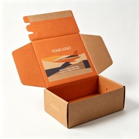 Boîte d'expédition pliable en carton ondulé personnalisée avec logo pour cadeaux faits main, emballage cosmétique et beauté