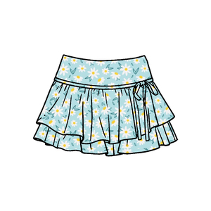 Ropa Deportiva Floral Personalizada para Niñas, Falda con Volantes, Pantalones Cortos de Spandex/Poliéster de Secado Rápido, Casuales, para Tenis, Yoga y Juego - Product Image 6