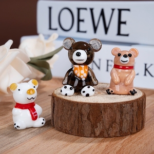 Simpatico vetro orso <span class=keywords><strong>Murano</strong></span> figurina di vetro giocattolo fatto a mano animale di vetro per la decorazione di arte regalo - Product Image 2