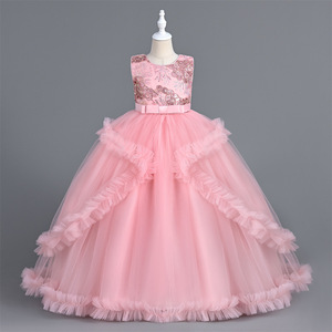 Abito da <span class=keywords><strong>Cerimonia</strong></span> per Ragazze 12-13 Anni, Stile Principessa, Lunghezza al Ginocchio, in Raso con Applicazioni, per Damigelle, Feste e Matrimoni - Product Image 6
