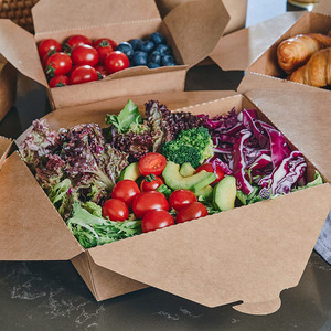 Bento Takeout <strong>Box</strong> Eco Friendly Take Out Fast Food <strong>Noodle</strong> Meal Salad Lunch Food Packing Kraft Paper <strong>Box</strong> - Product Image 6