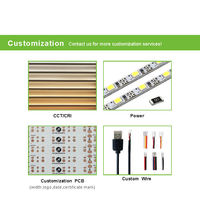 Barre lumineuse LED 0,5W/LED, vente en gros, pas cher, 4mm PCB, 12V, 120 LED/m, 2835