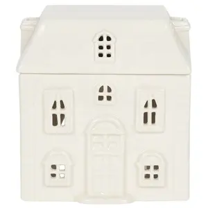 Regalo ecologico personalizzato fragranza per la casa candela tealight in ceramica cera melt warmer lampada porcellana white house bruciatore di olio essenziale