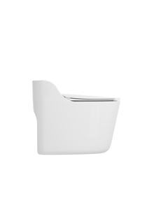 โถชักโครกสีเดียวสำหรับห้องน้ำตู้ทำจากเซรามิกรูปทรงกลมใช้ในห้องน้ำสะอาดง่าย - Product Image 5