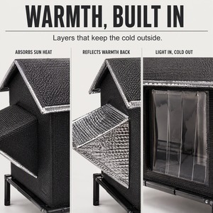 Casa para Gatos Aislada para Invierno, Refugio para Gatos Silvestres, para Jardín, Patio, Porche, Resistente a la Nieve, Cálida - Product Image 6