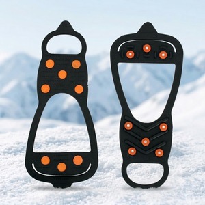 Ramponi Universali con 8 Punte per Ghiaccio, Copriscarpe Antiscivolo per Arrampicata Invernale e Campeggio all'Aperto - Product Image 1