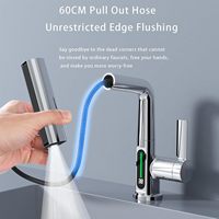 Robinet de cuisine à capteur de luxe en céramique laiton chromé argent évier de cuisine électrique intelligent en acier inoxydable poli classique moderne
