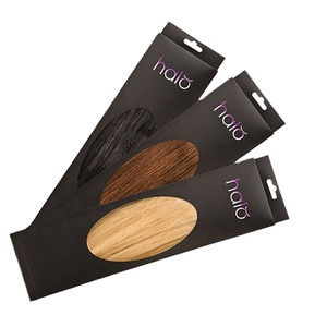 Packaging Box Hair Extension Packaging Box OEM Wholesale Luxury Hair Bundle Extension Wig Packaging Paper Box With Pvc Window