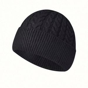 Unisex Winter Casual Warm Knitted <b>Hat</b> with Custom Logo High Quality Factory Direct Plain Pattern - Product Image 6