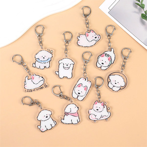 Custom Low Price Printed Acrylic Key Chain Anime Cartoon Plastic Key Chain Clear Edge Acrylic Key Chain