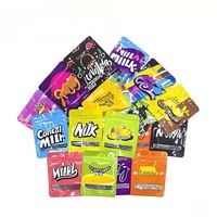 Sachets alimentaires Mylar holographiques personnalisés, mini, de 1 gramme, à fermeture éclair, résistants à l'humidité, à l'épreuve des enfants, pour aliments pour animaux de compagnie